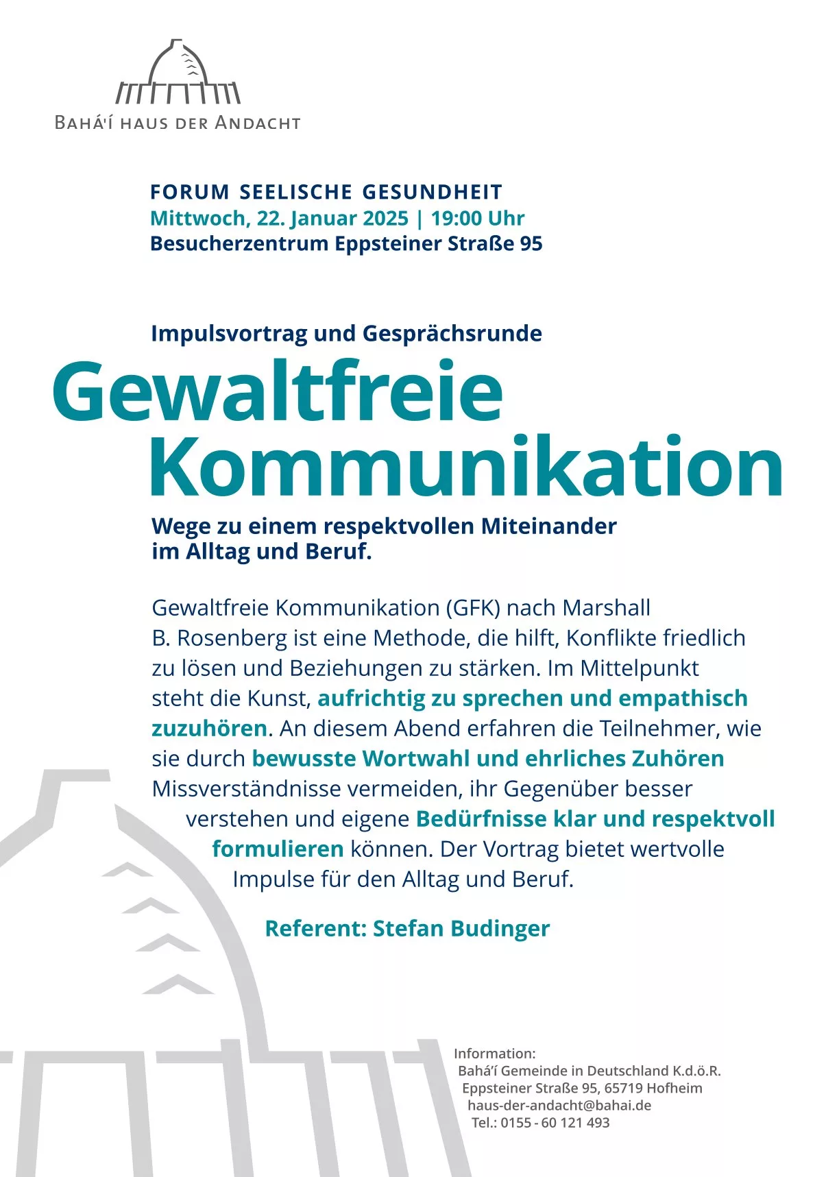 "Gewaltfreie Kommunikation – Wege zu einem respektvollen Miteinander"