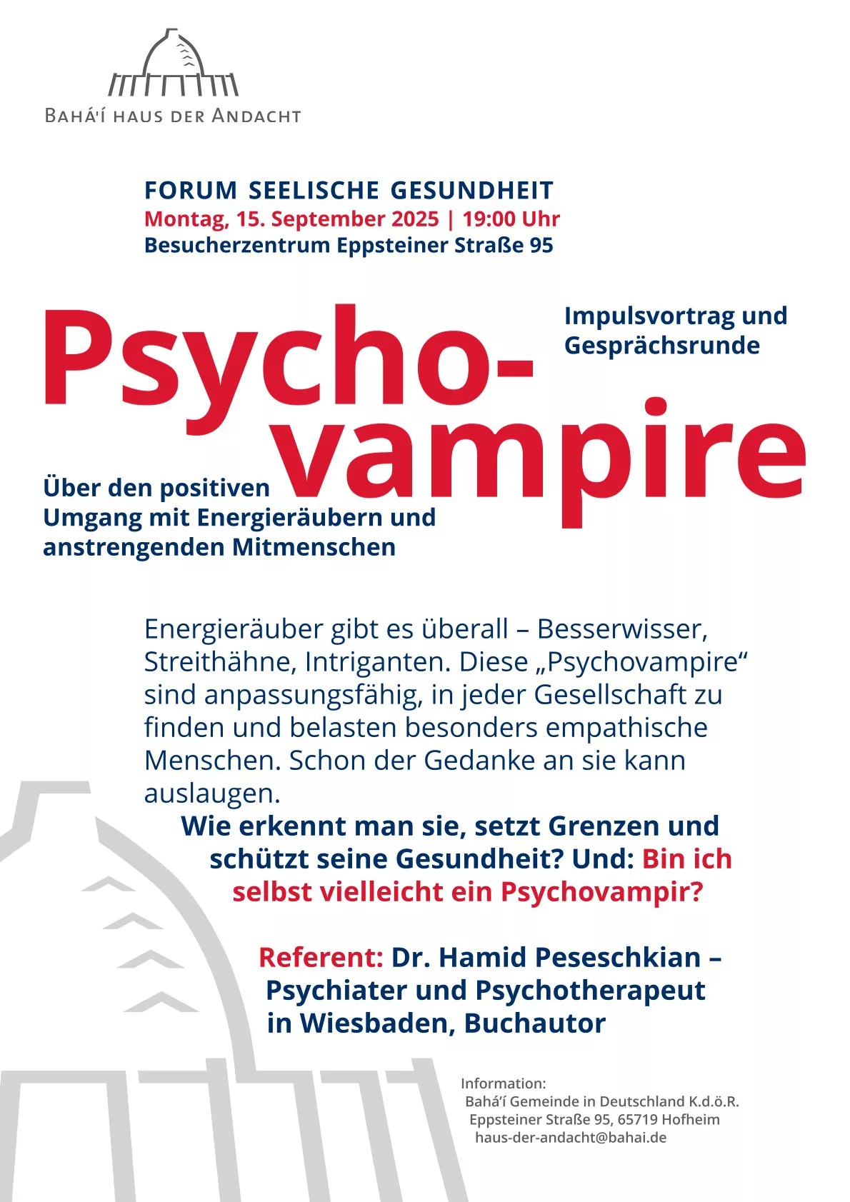 Psychovampire. Über den positiven Umgang mit Energieräubern und anstrengenden Mitmenschen