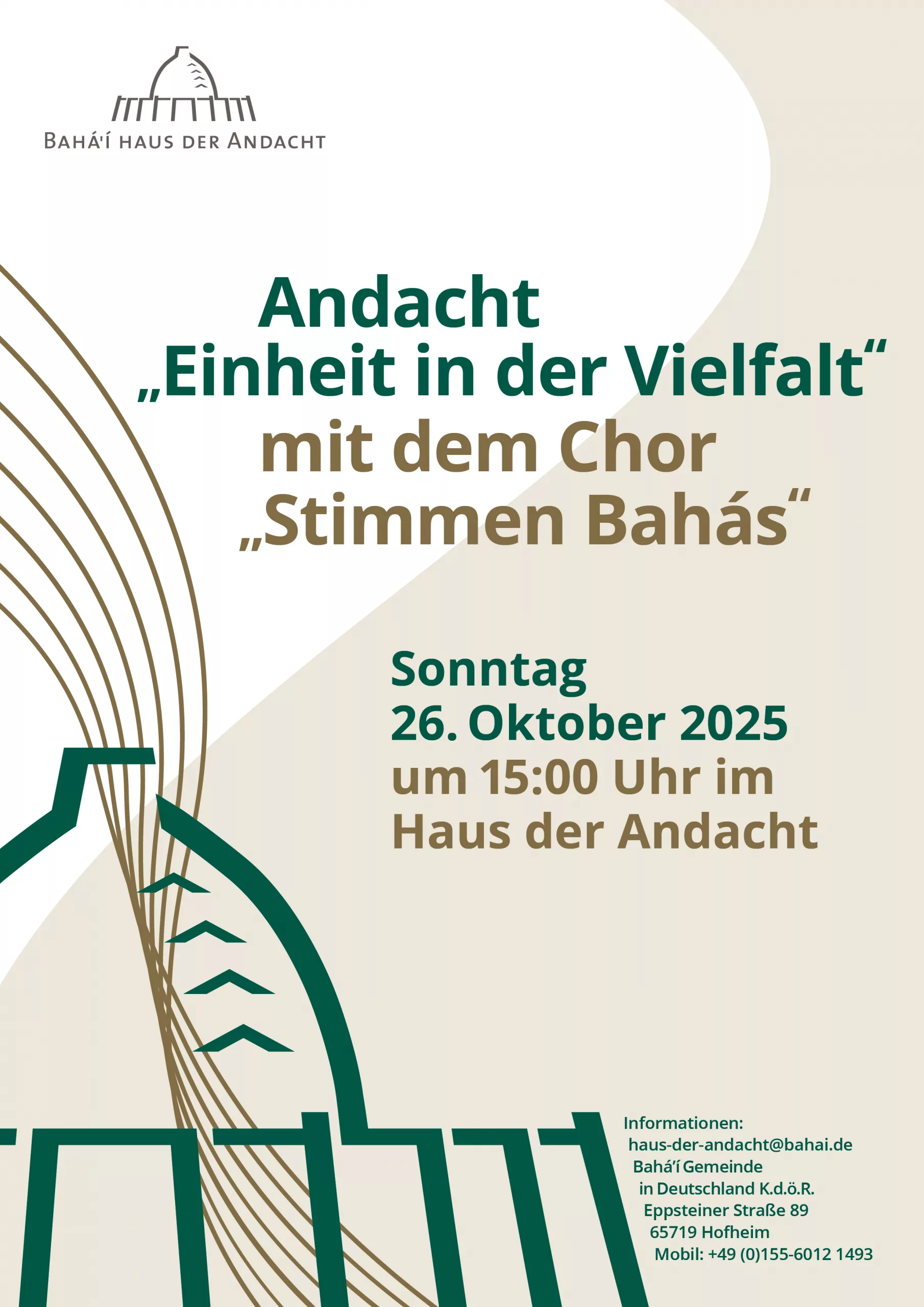 Andacht mit Chor Stimmen Bahás