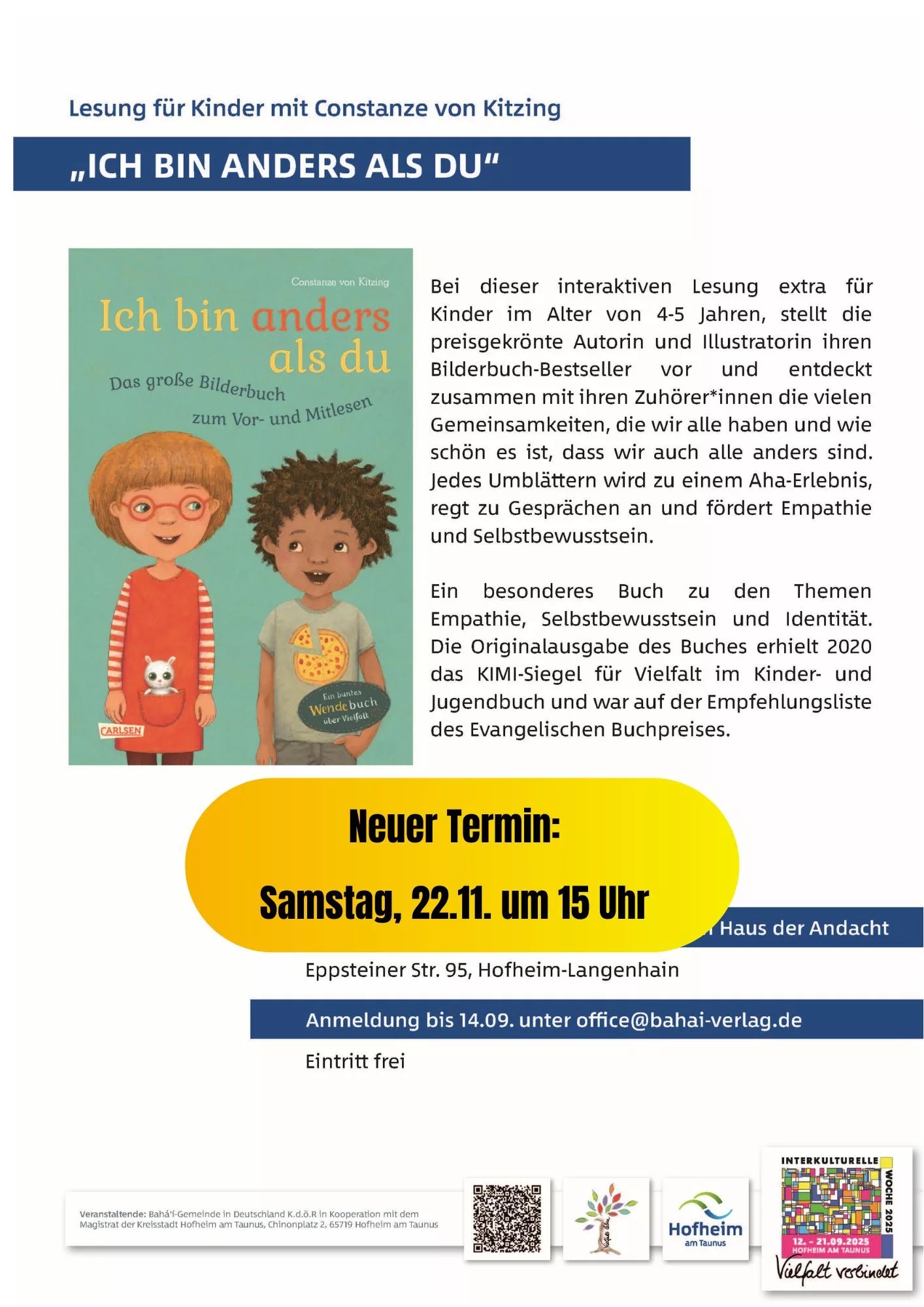 Lesung von Constanze von Kitzing