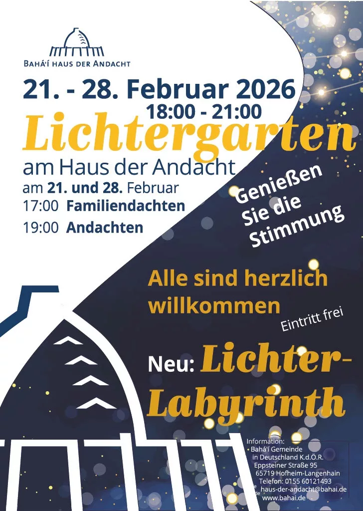 Lichtergarten am Haus der Andacht