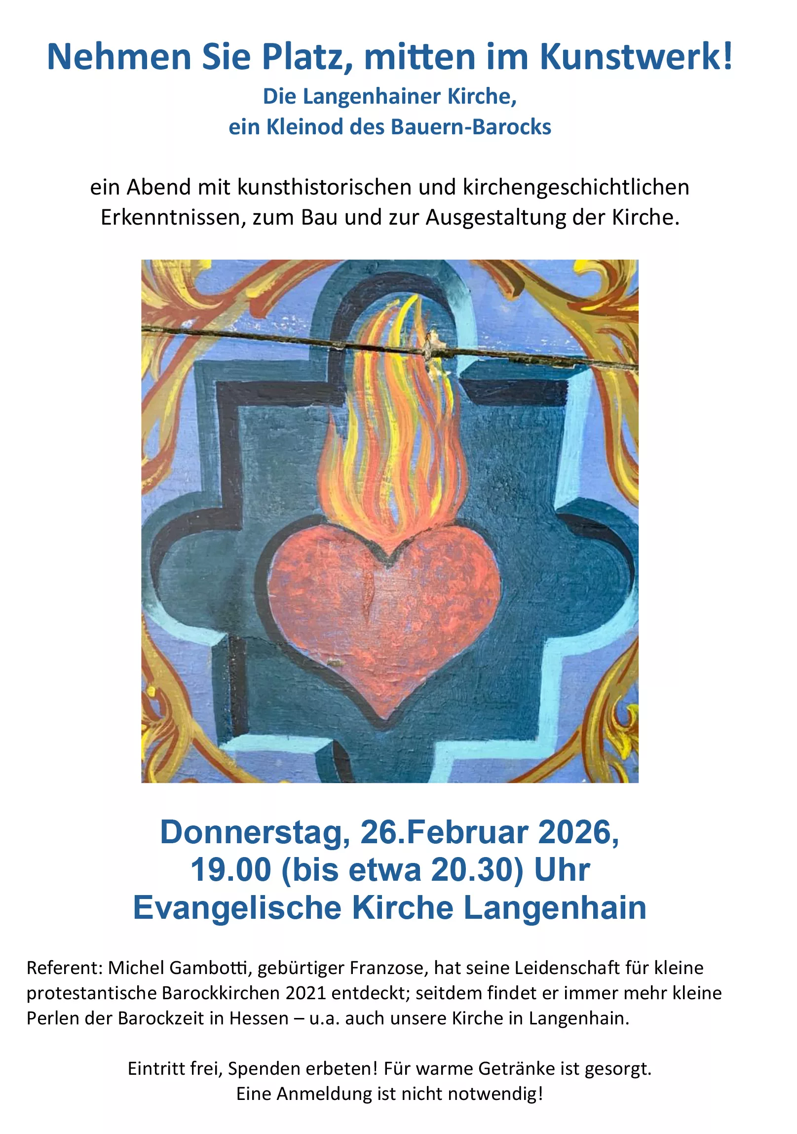 Themen Abend: Nehmen Sie Platz, mitten im Kunstwerk!