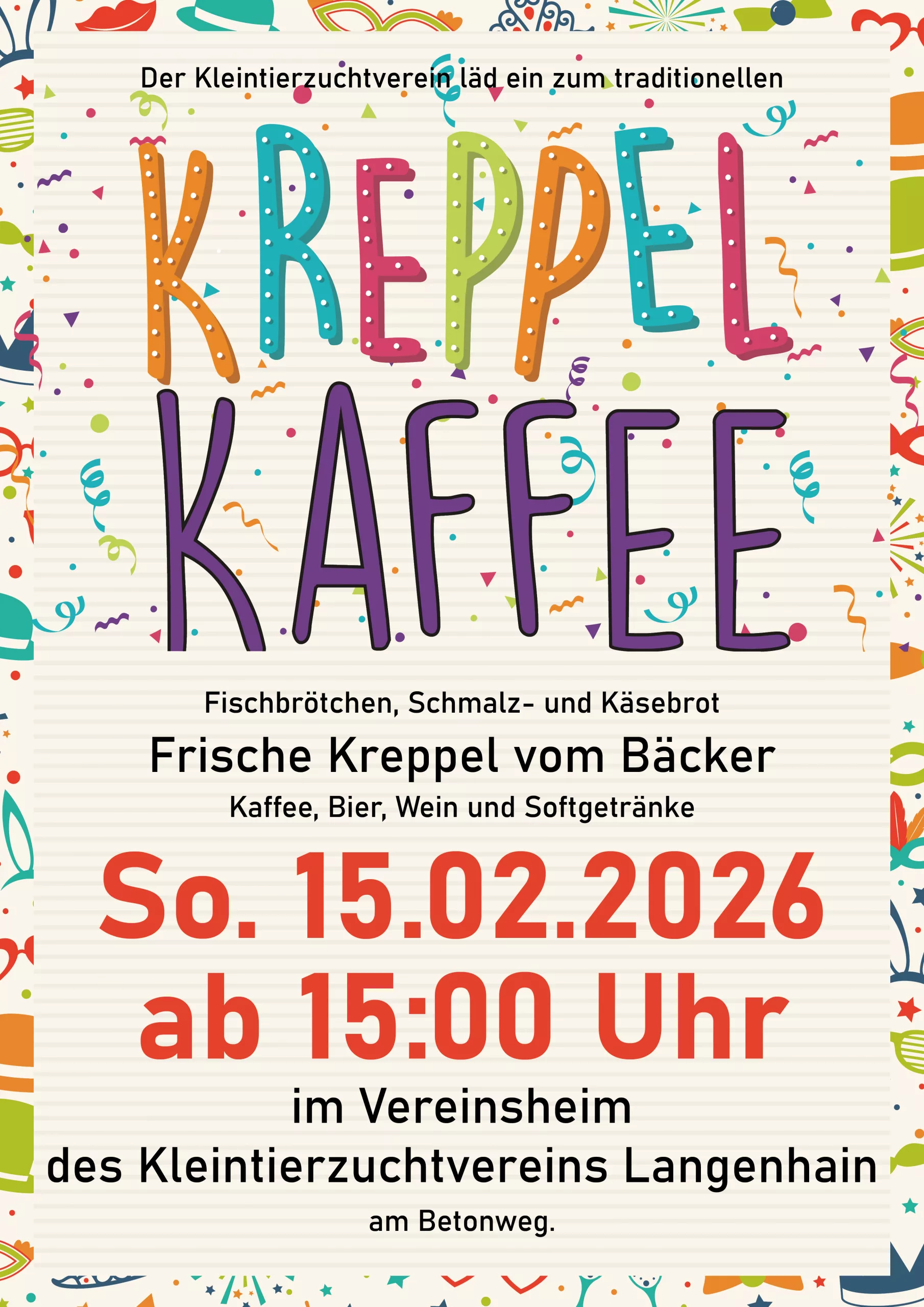 Kreppelkaffee der Kleintierzüchter