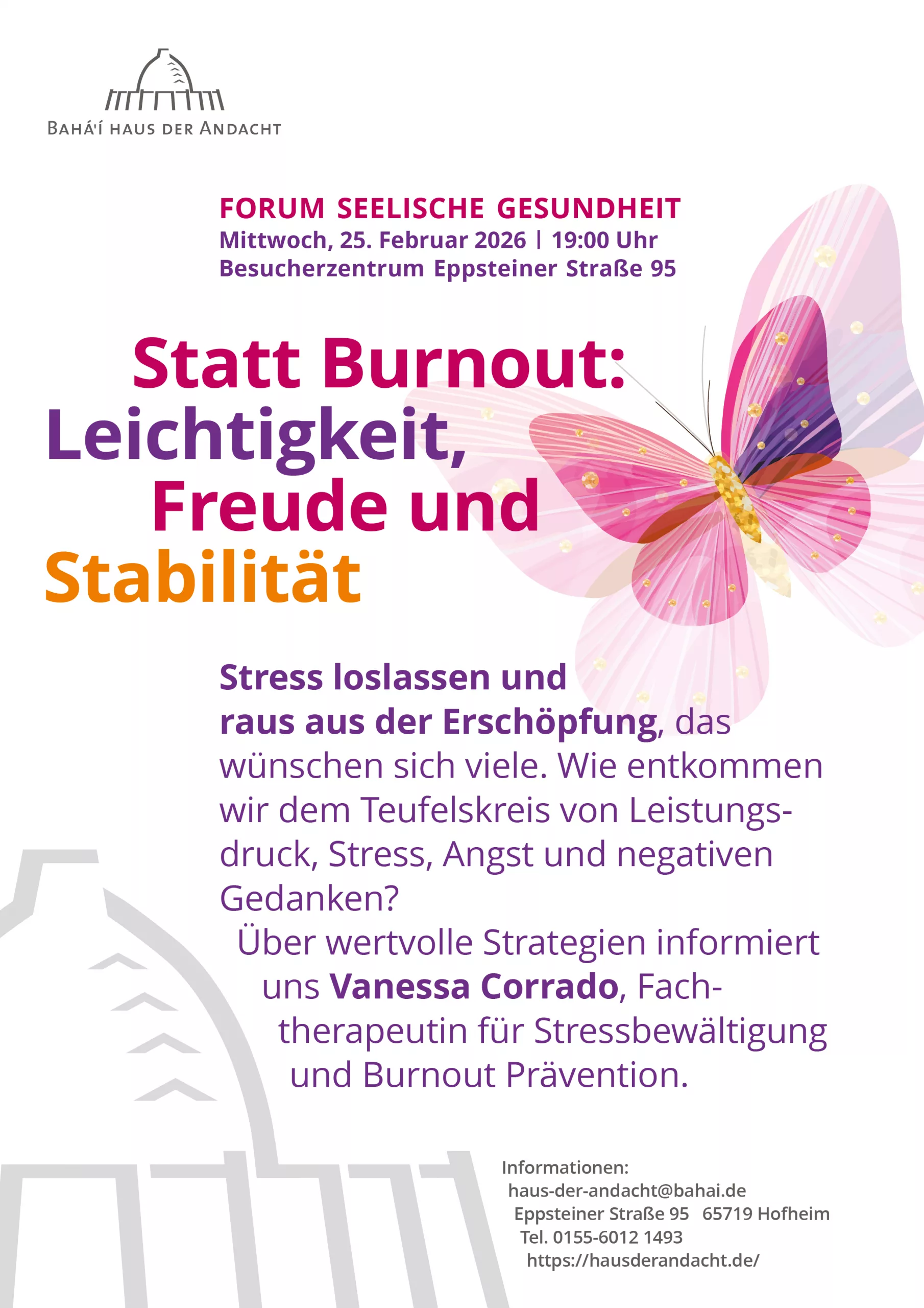 Statt Burnout: Leichtigkeit, Freude und Stabilität.