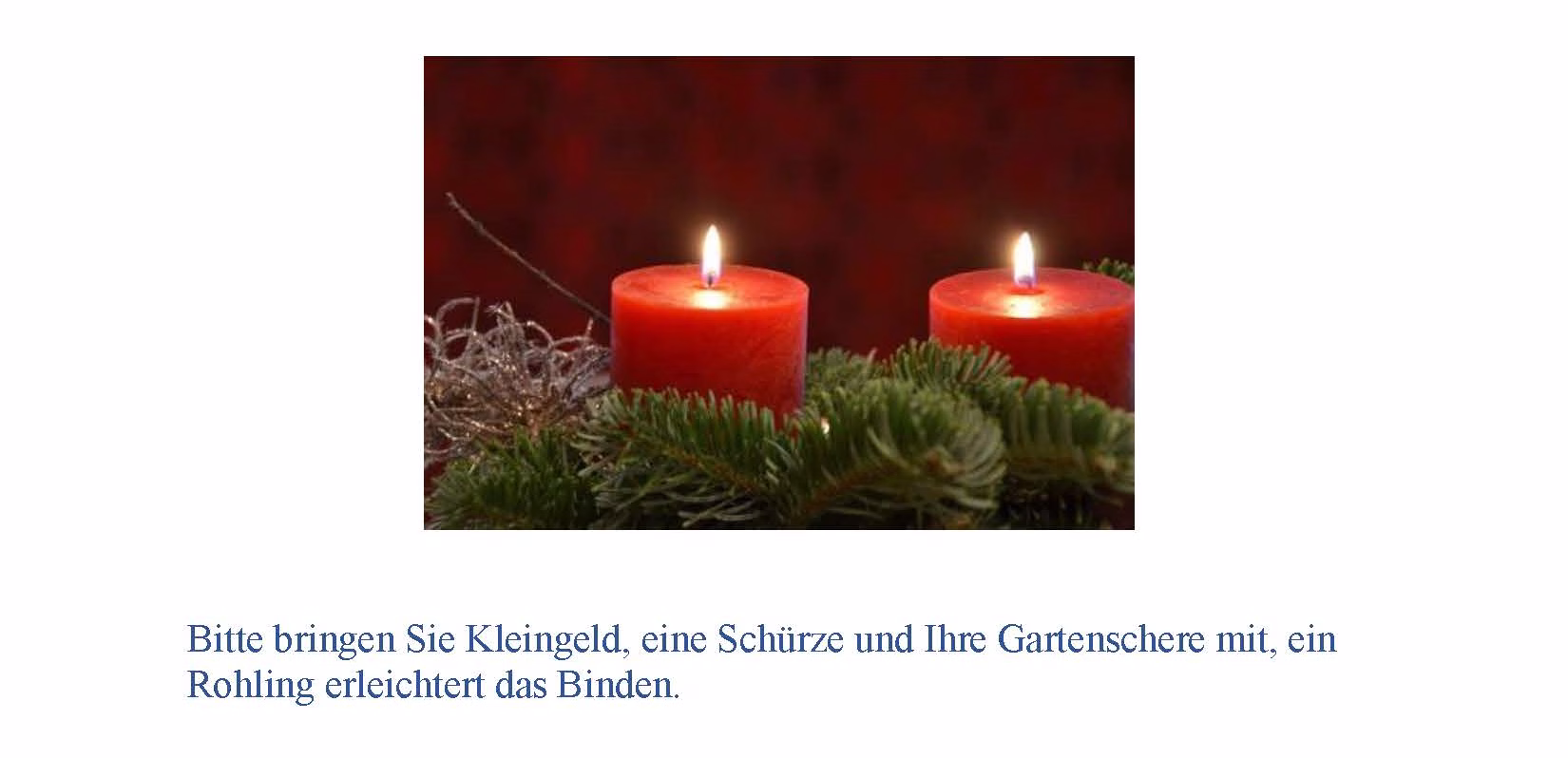 Adventskranzbinden