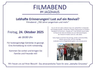 2025_10_24 Filmabend im Jagdhaus